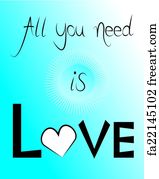Free art print of All you need is love poster. All you need is love ...