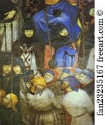 Palazzo Publico Art Print - Allegory Of Good Government. Detail