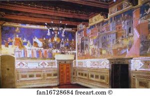 Proportions Art Print - Allegory Of Good Government: Effects Of Good Government In The City And Portion Of The Effects Of Good Government In The Country