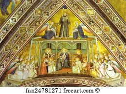 1316 19 Fresco St Francis Art Print - Allegory Of Obedience