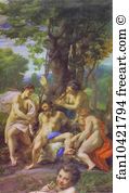 1529 1530 Tempera On Canvas The Louvre Art Print - Allegory Of The Vices
