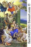 1529 1530 Tempera On Canvas The Louvre Art Print - Allegory Of The Virtues