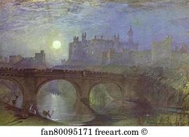 Northumberland Art Print - Alnwick Castle, Northumberland