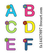 free art print of flower alphabet a letter a made of flowers