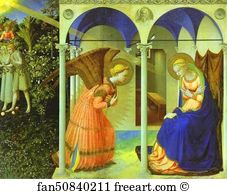 Annunciation Art Print - Altarpiece Of The Annunciation