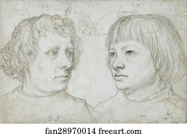 The Artists Son Art Print - Ambrosius And Hans, The Sons Of The Artist