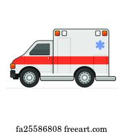 Free art print of Vector Cartoon Ambulance Car. Cartoon ambulance van ...