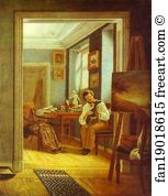 Kapiton Zelentsov Art Print - An Artist's Room