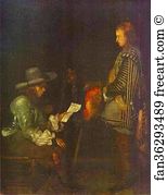 Gerard Terborch Art Print - An Officer Reading A Letter