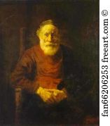 Red Art Print - An Old Man In Red