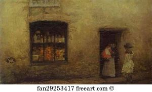 Shop Art Print - An Orange Note: Sweet Shop