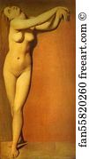 1819 Oil On Canvas Louvre Art Print - Angelica. Study For The Roger Delivering Angelica