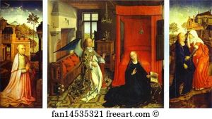 Italy Wings Art Print - Annunciation Triptych