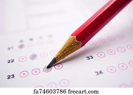 Free art print of Answer sheets with pencil drawing fill to select ...