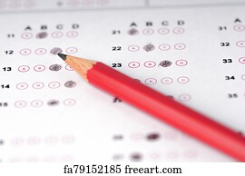 Free art print of Answer sheets with pencil drawing fill to select ...