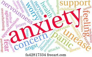 Free art print of Anxiety word cloud. Anxiety word cloud concept ...