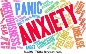 Free art print of Anxiety word cloud. Anxiety word cloud concept ...