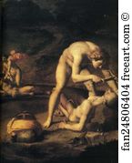 119 Art Print - Apollo And Marsyas. Detail