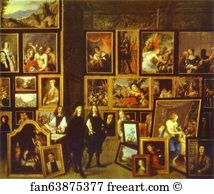 1653 Oil On Canvas Kunsthistorisches Museum Art Print - Archduke Leopold-Wilhelm In His Art Gallery In Brussels