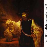 New Home Art Print - Aristotle Before The Bust Of Homer