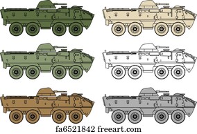 Military Art Print - Armored Ot - 64 Scot