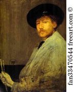 Arrangement Art Print - Arrangement In Gray: Portrait Of The Painter