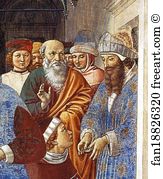Arrival Of St Augustine In Milan Detail Art Print - Arrival Of St. Augustine In Milan. Detail