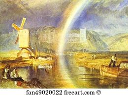 Rainbow Art Print - Arundel Castle, With Rainbow