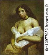 Eugene Delacroix Art Print - Aspasia