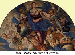 1560s Art Print - Assumption Of The Virgin. Detail