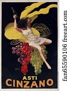 Green Art Print - Asti Cinzano (1920)