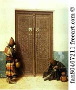 Mosque Art Print - At The Door Of A Mosque