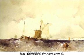 1825 Art Print - At The English Coast