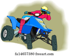 Free art print of ATV rider. Vector silhouette | FreeArt | fa24553751