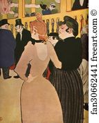 Lithograph Art Print - Au  (La Goulue Et La Môme Fromage)