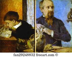 Palais Art Print - Aube The Sculptor And His Son