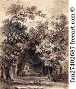 Brown Art Print - Avenue Of Trees