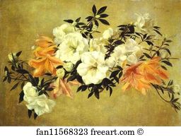 1881 Oil On Canvas Collection Of Otto Krebs Art Print - Azalées