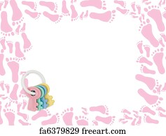 Free Baby Shower Border Art Prints And Wall Artwork Freeart