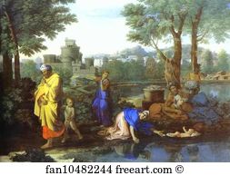 Baby Moses Saved From The River Art Print - Baby Moses Saved From The River