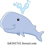 Free art print of Cartoon whale | FreeArt | fa19702245