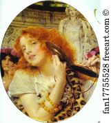 Oil On Panel Private Collection Art Print - Bacchante