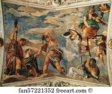 Treviso Art Print - Bacchus Giving Wine To Men