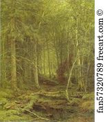 1872 Oil On Canvas The Russian Museum Art Print - Backwoods