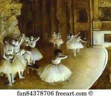 Musée Art Print - Ballet Rehearsal On Stage