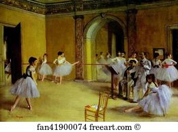 1874 Oil On Canvas Art Print - Ballet Rehearsal On The Set