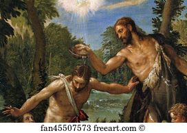 105 Art Print - Baptism Of Christ. Detail