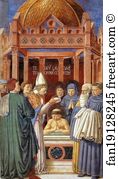 220 X 230 Apsidal Chapel Of Sant Agostino Art Print - Baptism Of St. Augustine