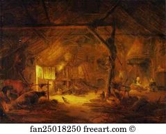 Barns Art Print - Barn Interior