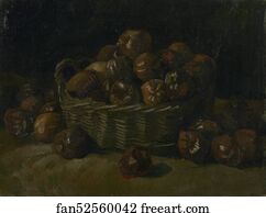 Basket Art Print - Basket Of Apples